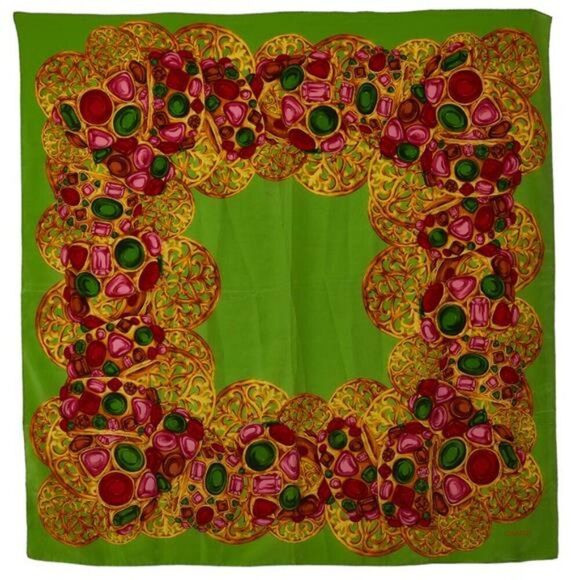 Chanel Gripoix Jewel Print Silk Scarf - Picture 1 of 8